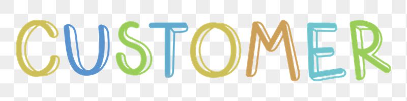 Customer png word sticker typography, | Free PNG - rawpixel