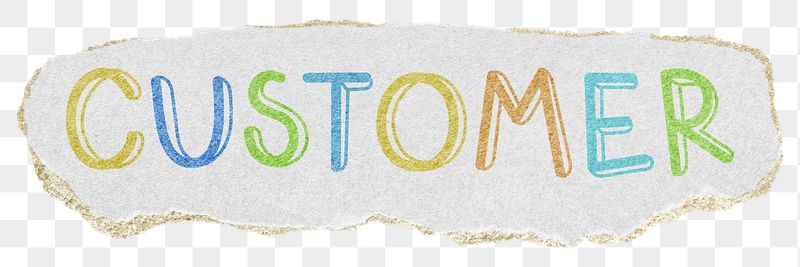 Customer png word sticker typography, | Free PNG - rawpixel
