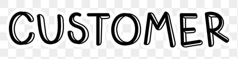 Customer png word sticker typography, | Free PNG - rawpixel