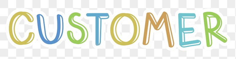 Customer png word sticker typography, | Free PNG - rawpixel