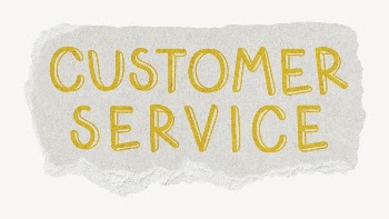 Customer service word, ripped paper | Free PSD - rawpixel