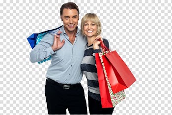 Customer Shopping Point of sale Bag Sales, holding transparent background PNG clipart