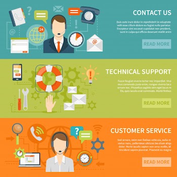 Customer support banners