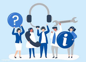 Customer support staff carrying communication.. | Free stock vector - 478818