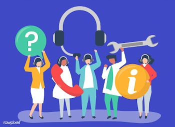 Customer support staff carrying communication.. | Free stock vector - 479525