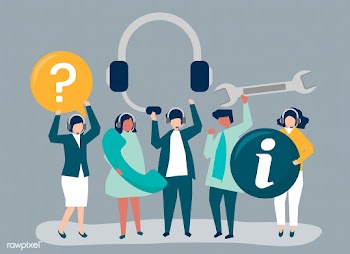 Customer support staff carrying communication.. | Free stock vector - 480374
