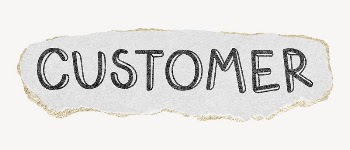 Customer word, ripped paper typography | Free PSD - rawpixel
