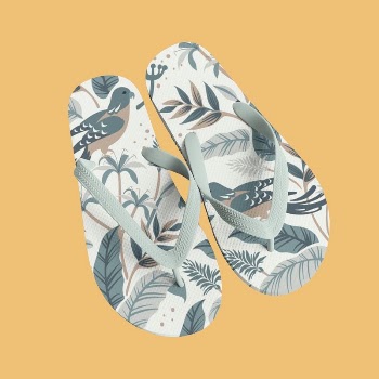 Customizable flip flops mockup, tropical | Free PSD Mockup - rawpixel