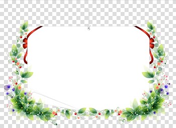 Cut flowers Character structure, ppt边框 transparent background PNG clipart