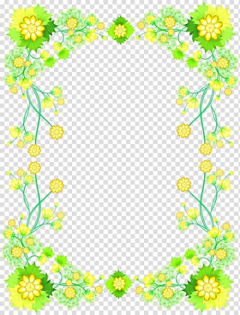 Cut flowers Floral design Floristry, yellow frame transparent background PNG clipart