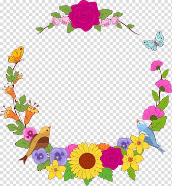 Cut flowers Floral design Flyer , flower wreath transparent background PNG clipart