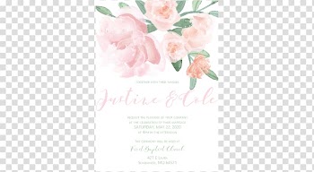 Cut flowers Garden roses Floral design, watercolor invitation transparent background PNG clipart