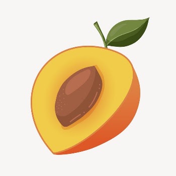 Cut peach collage element, cute | Free Vector Illustration - rawpixel