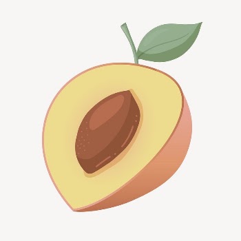 Cut peach collage element, cute | Free Vector Illustration - rawpixel