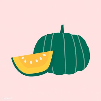 Cut pumpkin in yellow vector | Free stock vector - 537988