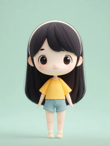 Cute 3D Character in POP Mart Style Cute 3D Character in POP Mart Style