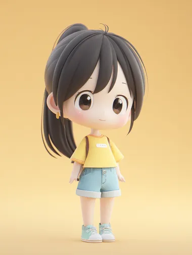 Cute 3D Character in POP Mart Style Cute 3D Character in POP Mart Style