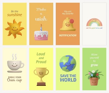 Cute 3D Instagram story template, | Free Vector - rawpixel