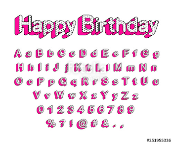 Cute 3D letters of the English alphabet, uppercase and lowercase ...
