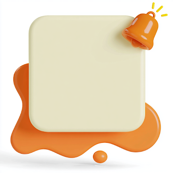 Cute 3D Notification Reminder Icon