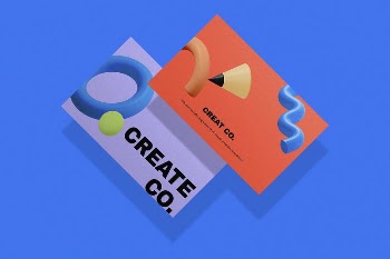 Cute abstract memphis business cards | Free Photo - rawpixel