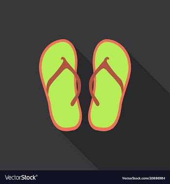 Cute and colorful summer flip flops for beach vector image