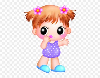 Cute And Funny Baby Girl Clip Art Images On A Transparent - Cute Baby Girl Cartoon