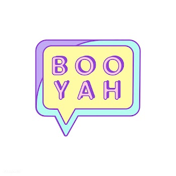 Cute and girly Boo Yah badge vector | Free stock vector - 512786