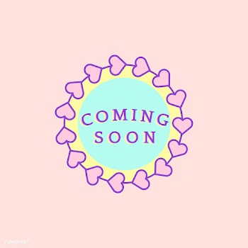 Cute and girly Coming Soon badge vector | Free stock vector - 512833