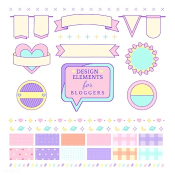 Cute and girly design elements for bloggers v.. | Free stock vector - 512768