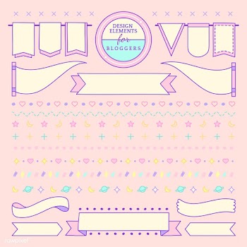 Cute and girly design elements for bloggers v.. | Free stock vector - 512816