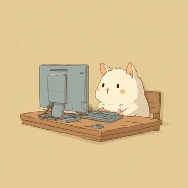 Cute Animal Using Computer Cute Animal Using Computer