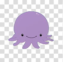 Cute animals , purple octopus illustration transparent background PNG clipart