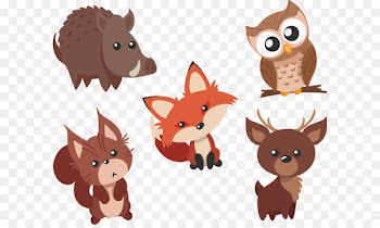 Cute animals vector material Waibo 