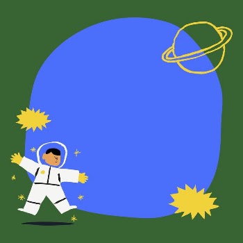 Cute astronaut frame background, blue | Free PSD - rawpixel