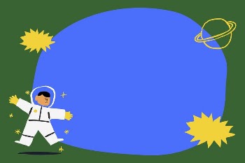 Cute astronaut frame background, blue | Free PSD - rawpixel