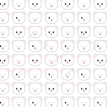 Cute Baby Bear Vector Pattern Background, Bear, Cute, Pattern PNG ...