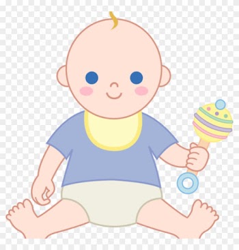 Cute Baby Clipart Ba Boy With Rattle Free Clip Art - Baby And Rattle Cartoon