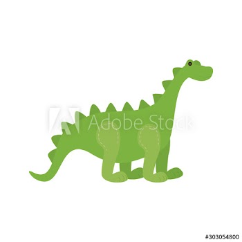 cute baby dinosaur toy icon