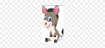 Cute Baby Donkey Cartoon