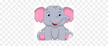 Cute Baby Elephant Cartoon