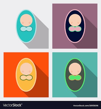 Cute baby in diapers hello world the new resident vector image