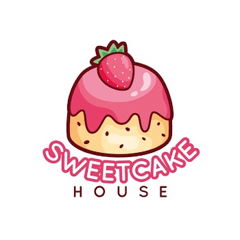Cute bakery cake logo Free Vector
