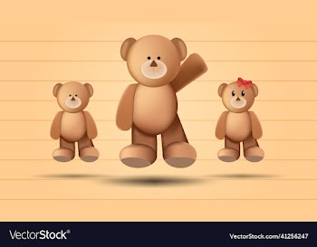 cute bear created with gradient mesh