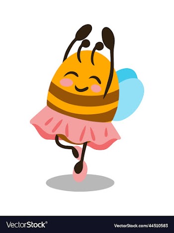 cute bee dancing in tutu