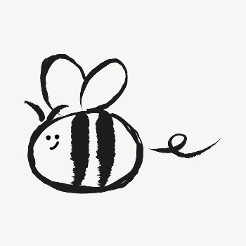 Cute bee sticker, animal doodle | Free Vector Illustration - rawpixel