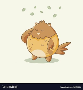 cute bird character with a salute