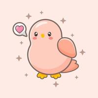 Cute bird vector image Free Vector