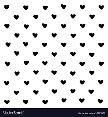 Cute black hearts abstract background geometric vector image