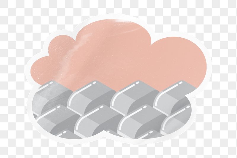 Cute block pattern png cloud | Free PNG - rawpixel